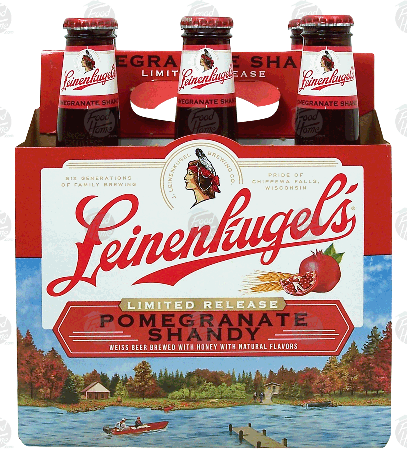 Leinenkugel's Limited Release pomegranate shandy weiss beer with honey, 4.2% alc. by vol., 12-fl. oz. Full-Size Picture